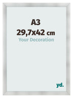 Photo Frame A3 - 29,7x42 cm - Aluminum Brushed - MDF - Pisa