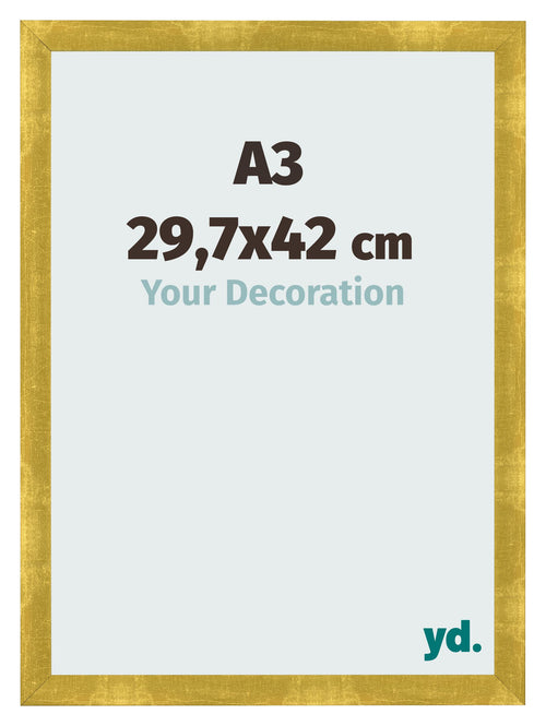 Photo Frame A3 - 29,7x42 cm - Gold Vintage - MDF - Pisa