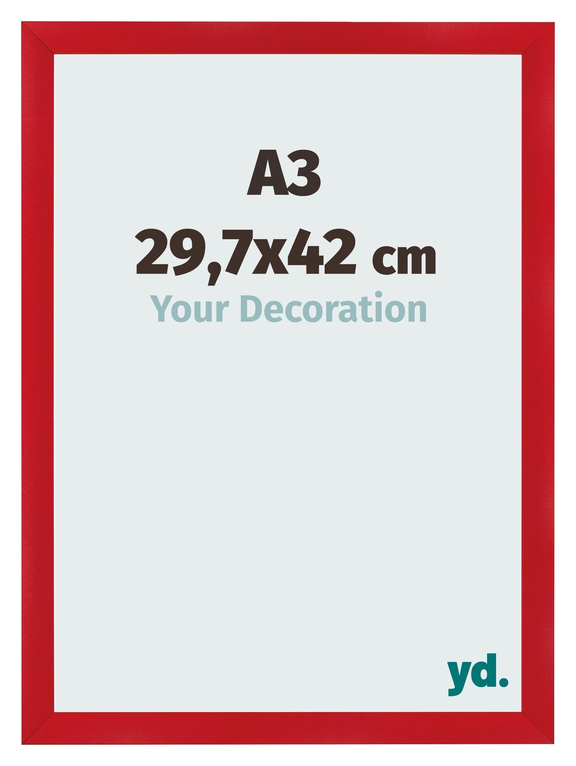 Photo Frame A3 - 29,7x42 cm - Red - MDF - Pisa