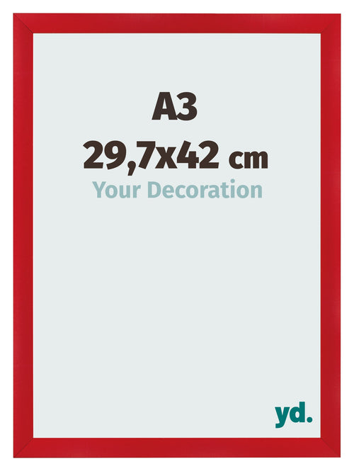 Photo Frame A3 - 29,7x42 cm - Red - MDF - Pisa