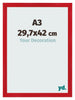 Photo Frame A3 - 29,7x42 cm - Red - MDF - Pisa