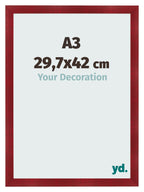 Photo Frame A3 - 29,7x42 cm - Wine Red Swept - MDF - Pisa