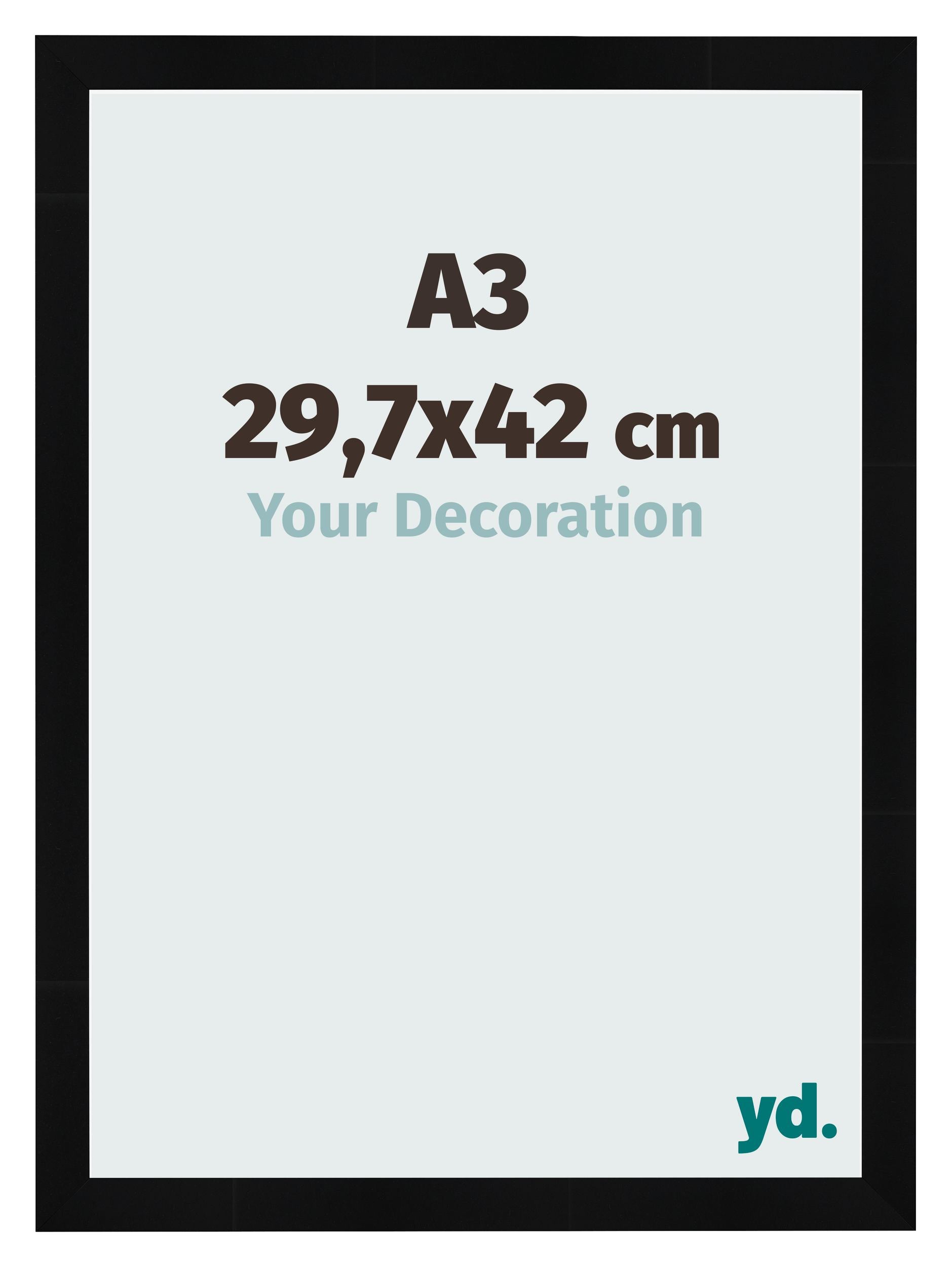 Photo Frame A3 - 29,7x42 cm - Black High Gloss - MDF - Pisa