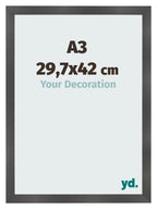 Photo Frame A3 - 29,7x42 cm - Black Matte - MDF - Pisa