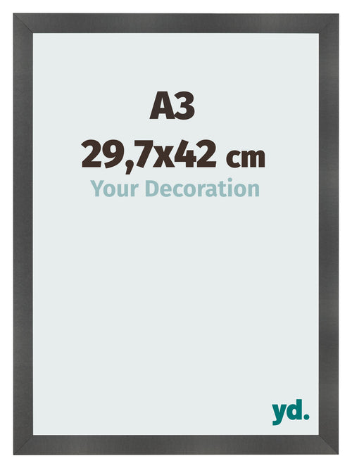 Photo Frame A3 - 29,7x42 cm - Black Matte - MDF - Pisa