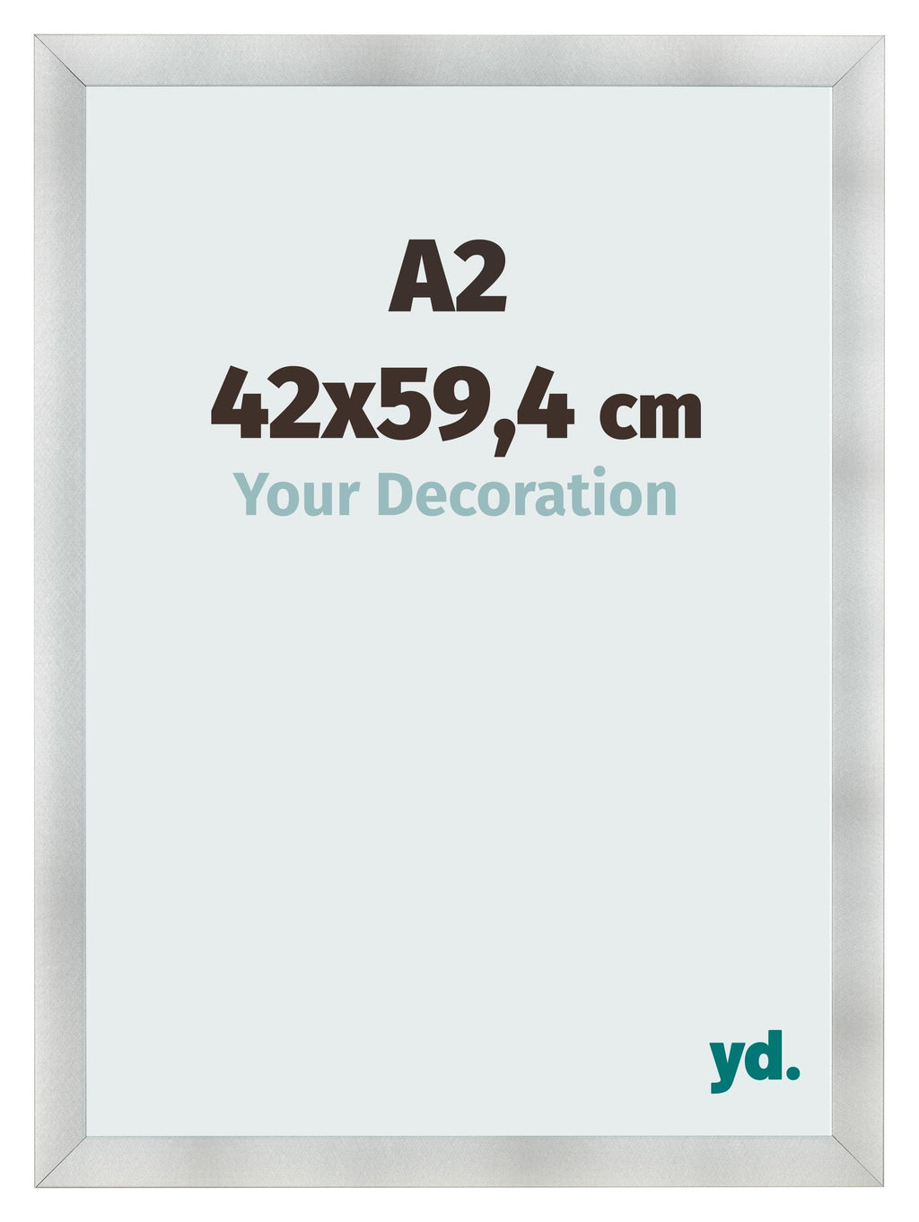 Photo Frame A2 - 42x59,4 cm - Aluminum Brushed - MDF - Pisa