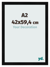 Photo Frame A2 - 42x59,4 cm - Black High Gloss - MDF - Pisa