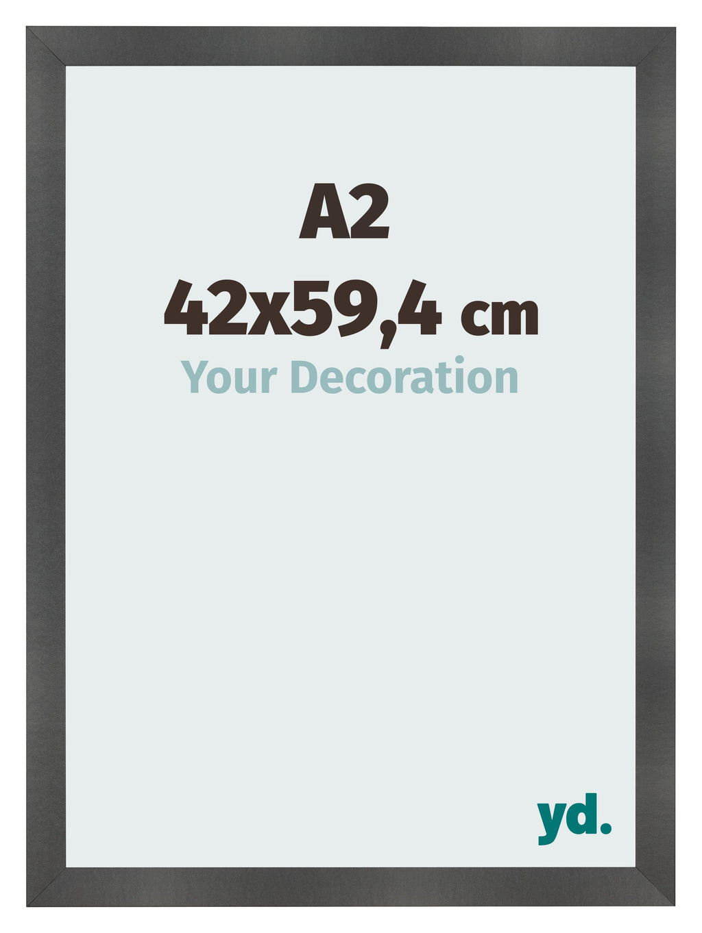 Photo Frame A2 - 42x59,4 cm - Black Matte - MDF - Pisa
