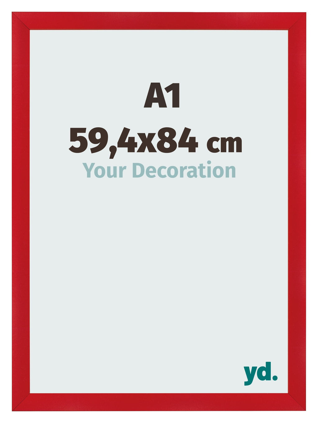Photo Frame A1 - 59,4x84 cm - Red - MDF - Pisa