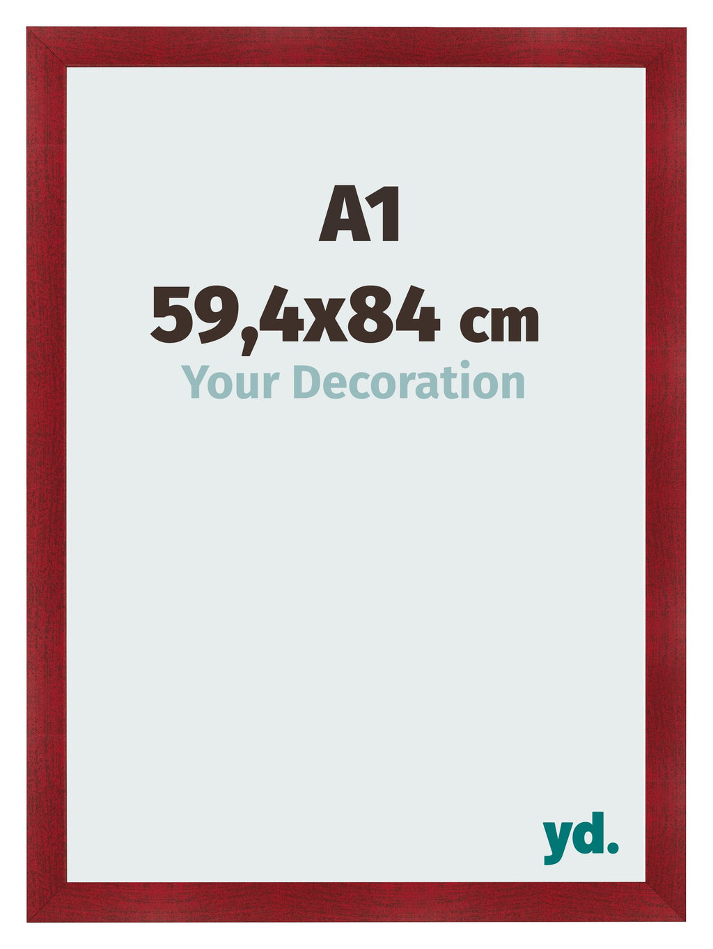 Photo Frame A1 - 59,4x84 cm - Wine Red Swept - MDF - Pisa