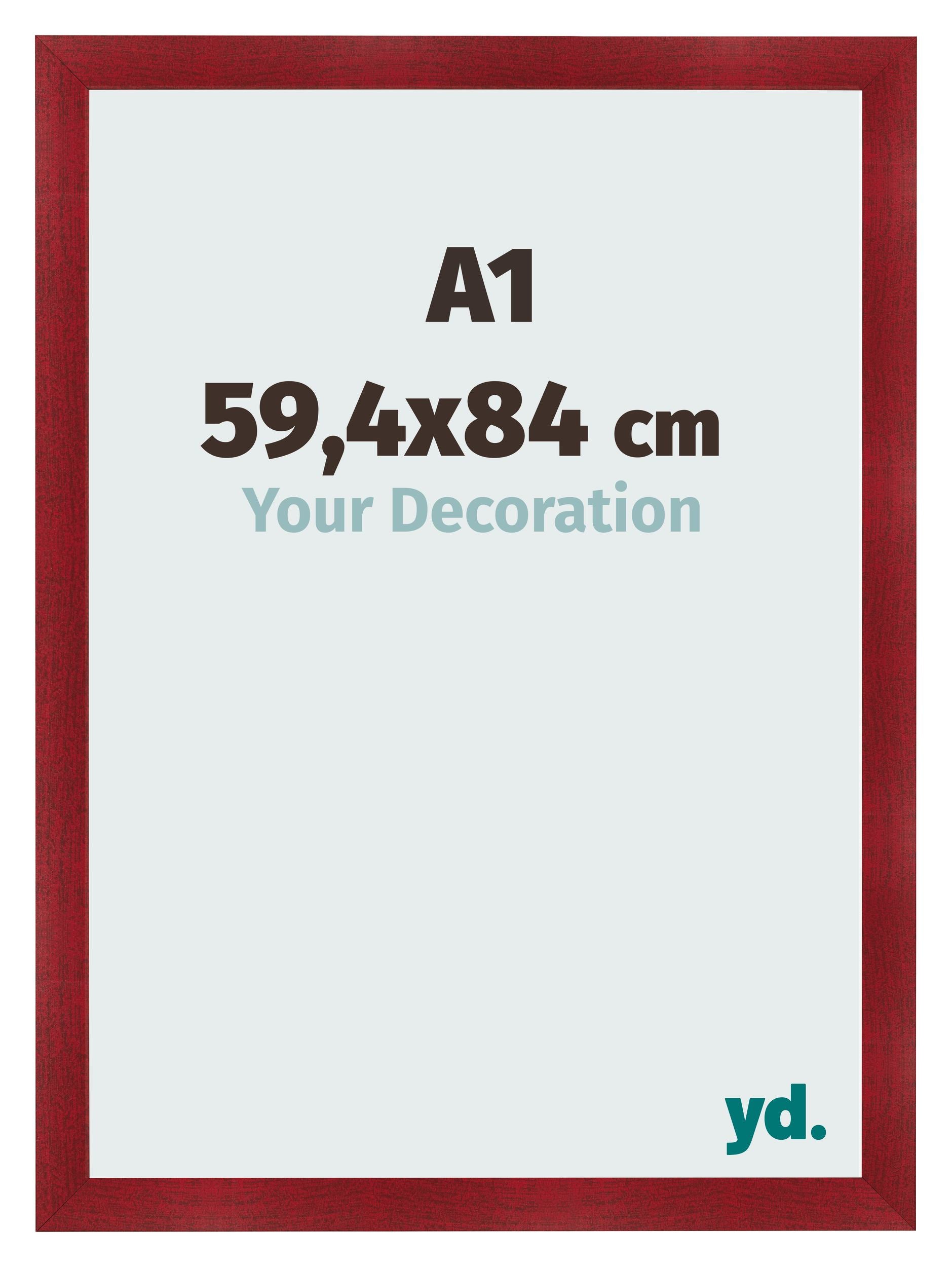 Photo Frame A1 - 59,4x84 cm - Wine Red Swept - MDF - Pisa