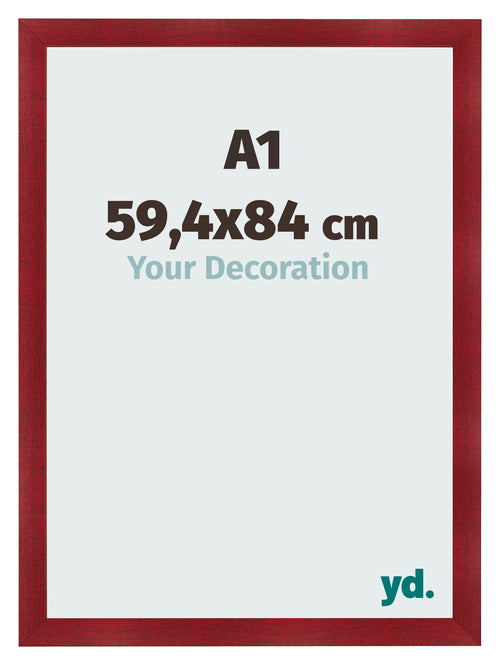 Photo Frame A1 - 59,4x84 cm - Wine Red Swept - MDF - Pisa