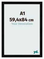 Photo Frame A1 - 59,4x84 cm - Black High Gloss - MDF - Pisa