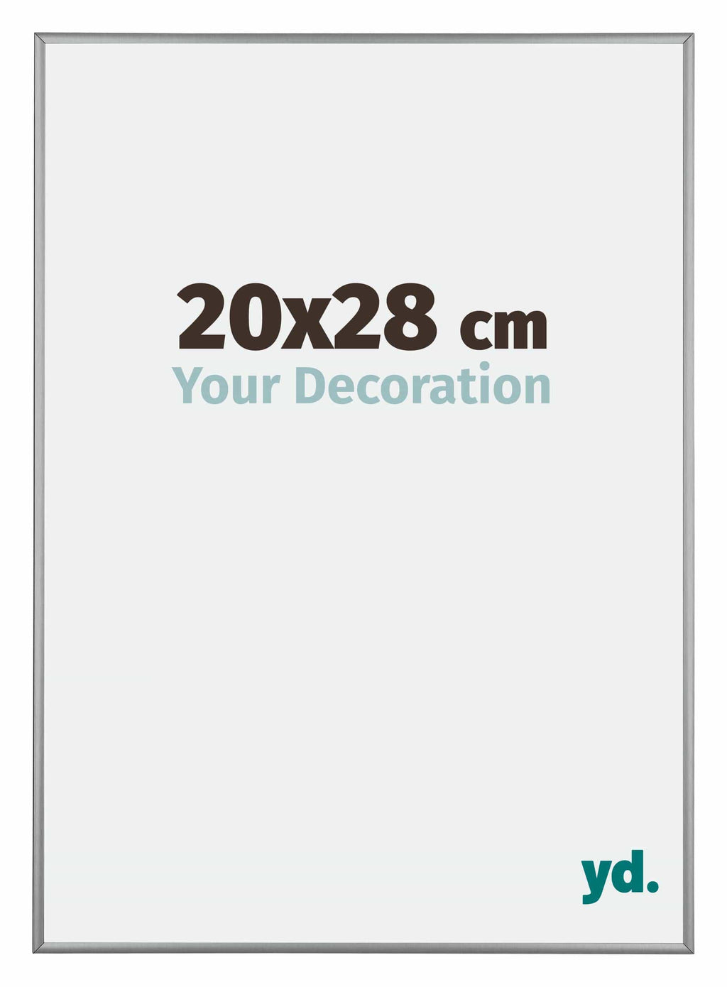 Kent Aluminium Photo Frame 20x28cm Platinum Front Size | Yourdecoration.com