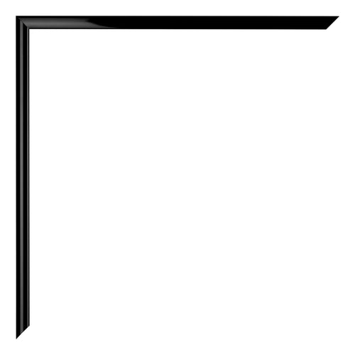Kent Aluminium Photo Frame 20x30cm Black High Gloss Detail Corner | Yourdecoration.com