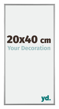 Kent Aluminium Photo Frame 20x40cm Platinum Front Size | Yourdecoration.com