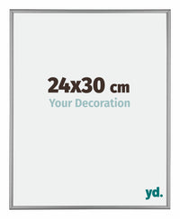 Kent Aluminium Photo Frame 24x30cm Platinum Front Size | Yourdecoration.com