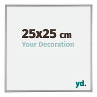 Kent Aluminium Photo Frame 25x25cm Platinum Front Size | Yourdecoration.com