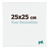 Kent Aluminium Photo Frame 25x25cm White High Gloss Front Size | Yourdecoration.com