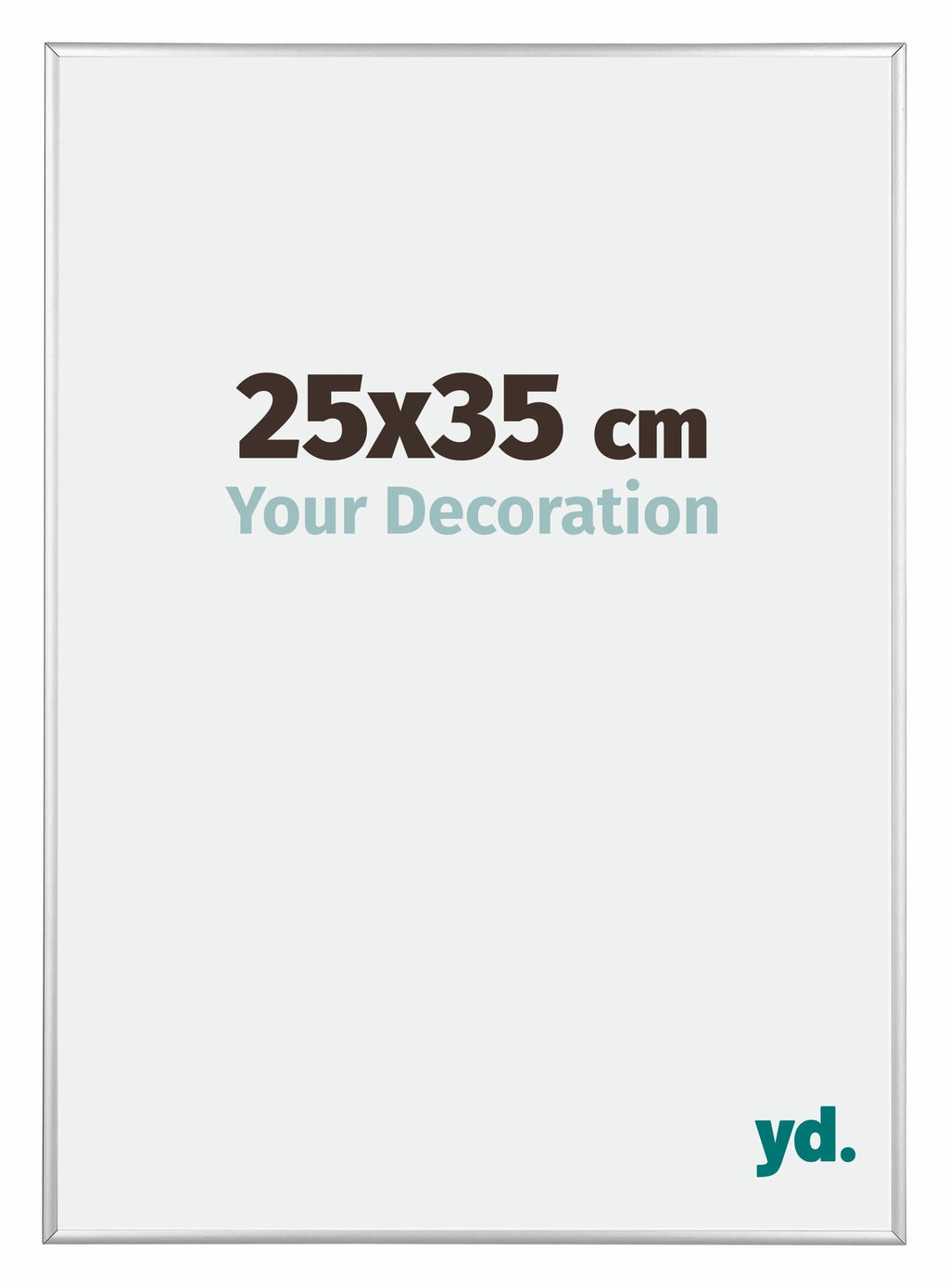 Kent Aluminium Photo Frame 25x35cm Silver High Gloss Front Size | Yourdecoration.com