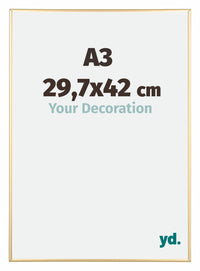 Kent Aluminium Photo Frame 29 7x42cm A3 Gold Front Size | Yourdecoration.com
