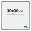 Kent Aluminium Photo Frame 30x30cm Black High Gloss Front Size | Yourdecoration.com