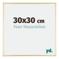 Kent Aluminium Photo Frame 30x30cm Gold Front Size | Yourdecoration.com