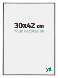 Kent Aluminium Photo Frame 30x42cm Black High Gloss Front Size | Yourdecoration.com