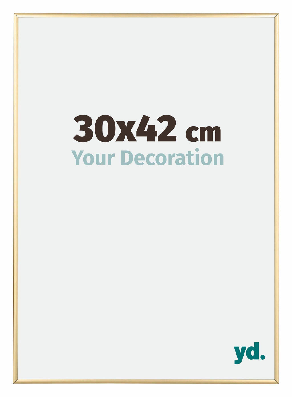 Kent Aluminium Photo Frame 30x42cm Gold Front Size | Yourdecoration.com