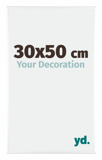 Kent Aluminium Photo Frame 30x50cm White High Gloss Front Size | Yourdecoration.com