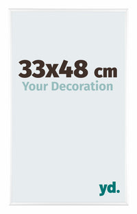 Kent Aluminium Photo Frame 33x48cm White High Gloss Front Size | Yourdecoration.com