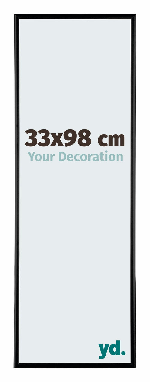 Kent Aluminium Photo Frame 33x98cm Black High Gloss Front Size | Yourdecoration.com