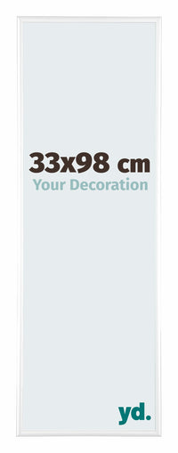 Kent Aluminium Photo Frame 33x98cm White High Gloss Front Size | Yourdecoration.com