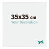 Kent Aluminium Photo Frame 35x35cm White High Gloss Front Size | Yourdecoration.com