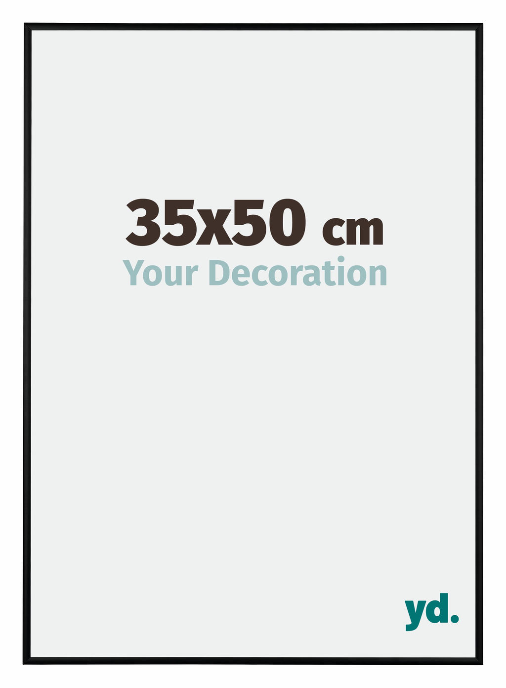 Kent Aluminium Photo Frame 35x50cm Black Matt Front Size | Yourdecoration.com