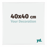Kent Aluminium Photo Frame 40x40cm White High Gloss Front Size | Yourdecoration.com