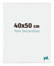 Kent Aluminium Photo Frame 40x50cm White High Gloss Front Size | Yourdecoration.com