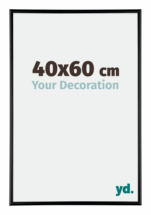 Kent Aluminium Photo Frame 40x60cm Black High Gloss Front Size | Yourdecoration.com
