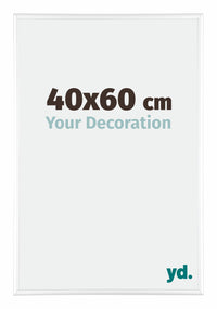 Kent Aluminium Photo Frame 40x60cm White High Gloss Front Size | Yourdecoration.com