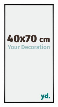 Kent Aluminium Photo Frame 40x70cm Black High Gloss Front Size | Yourdecoration.com
