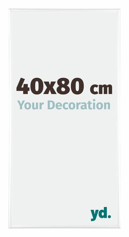 Kent Aluminium Photo Frame 40x80cm White High Gloss Front Size | Yourdecoration.com