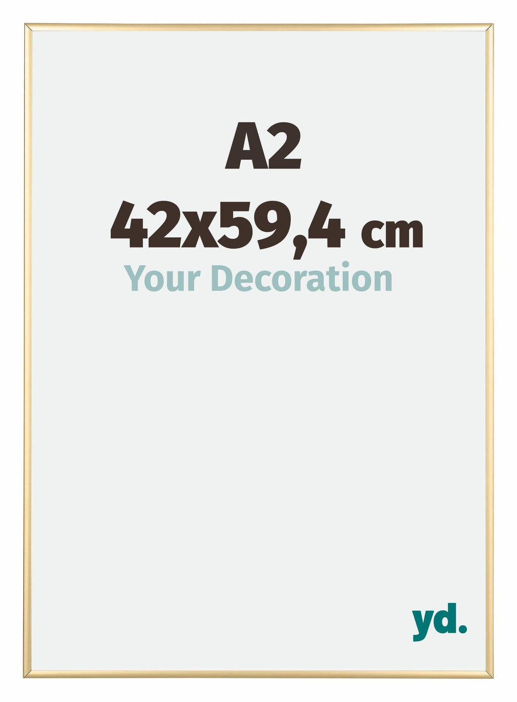 Kent Aluminium Photo Frame 42x59 4cm A2 Gold Front Size | Yourdecoration.com