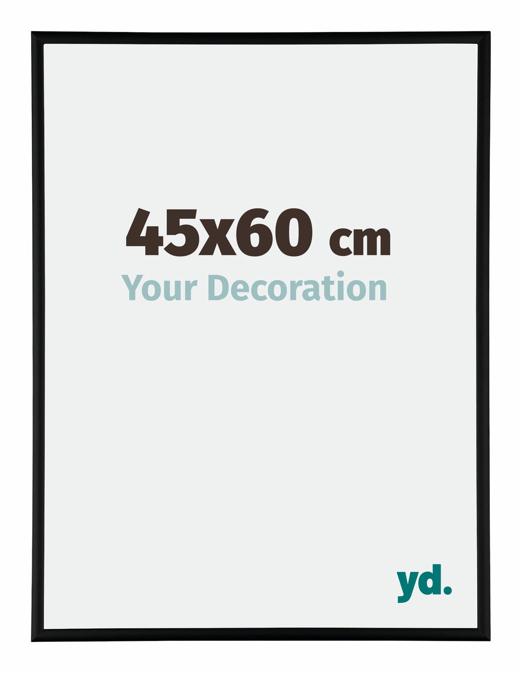 Kent Aluminium Photo Frame 45x60cm Black Matt Front Size | Yourdecoration.com