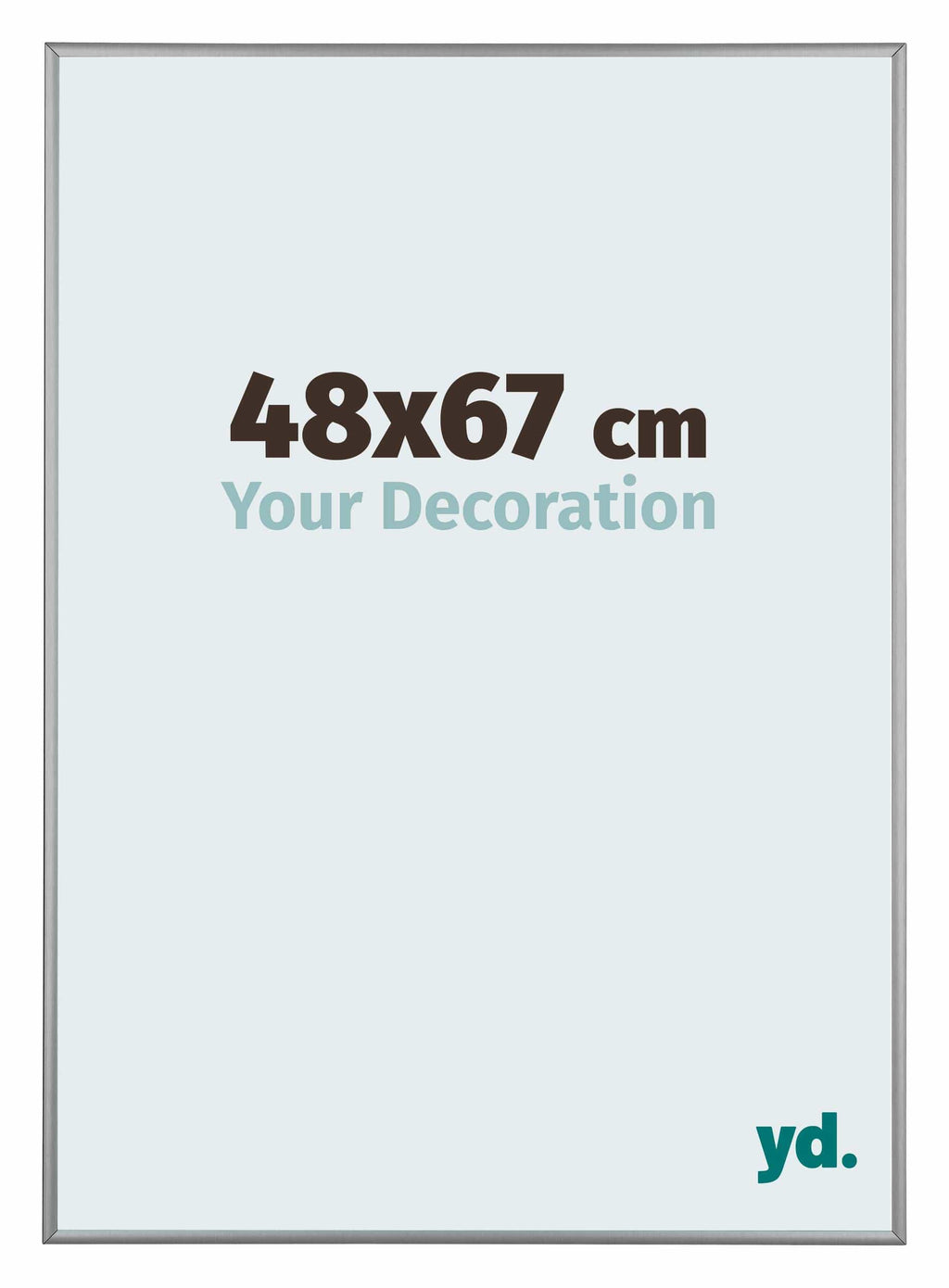 Kent Aluminium Photo Frame 48x67cm Platinum Front Size | Yourdecoration.com