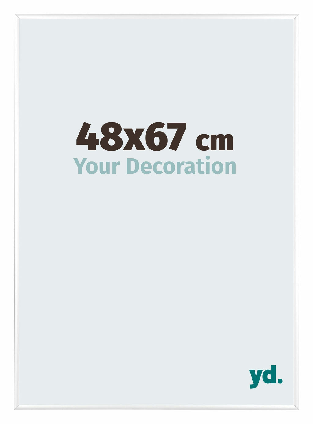 Kent Aluminium Photo Frame 48x67cm White High Gloss Front Size | Yourdecoration.com