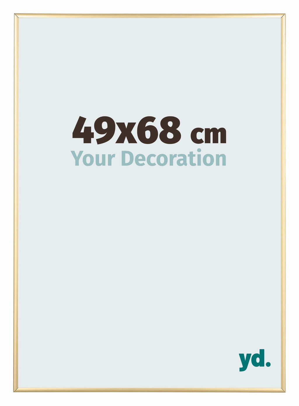 Kent Aluminium Photo Frame 49x68cm Gold Front Size | Yourdecoration.com