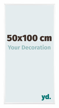 Kent Aluminium Photo Frame 50x100cm White High Gloss Front Size | Yourdecoration.com