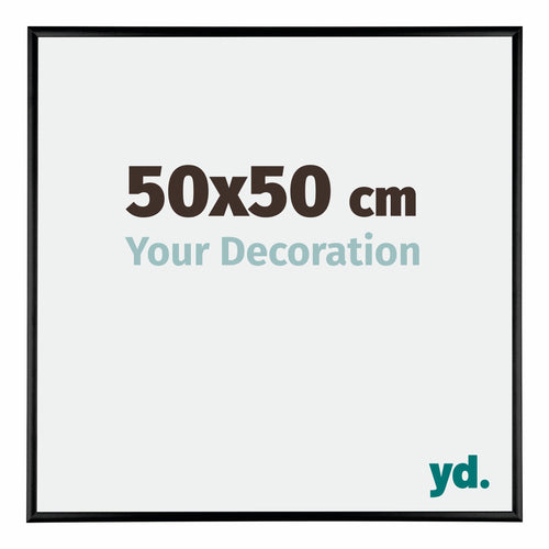 Kent Aluminium Photo Frame 50x50cm Black High Gloss Front Size | Yourdecoration.com