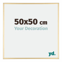Kent Aluminium Photo Frame 50x50cm Gold Front Size | Yourdecoration.com