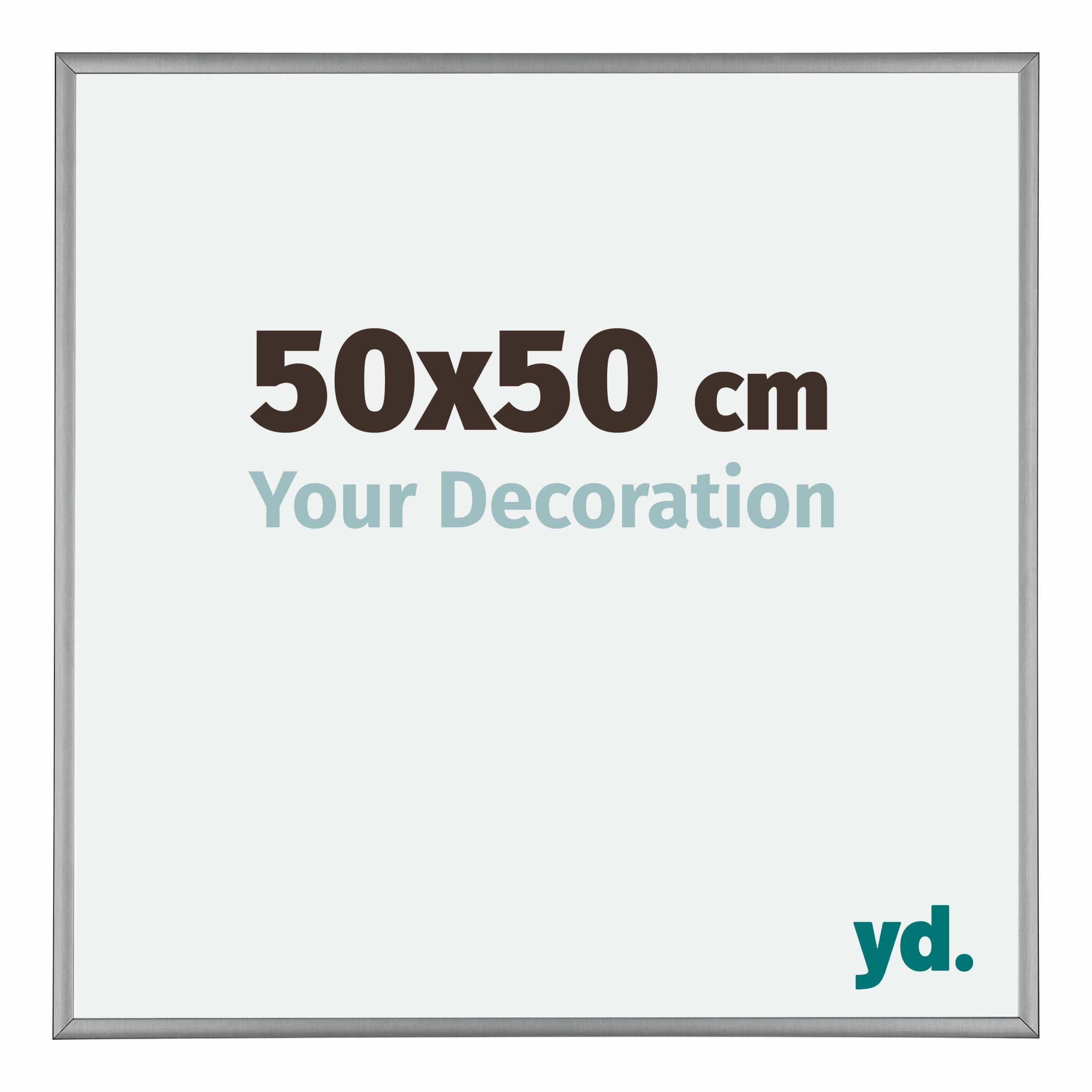 Kent Aluminium Photo Frame 50x50cm Platinum Front Size | Yourdecoration.com